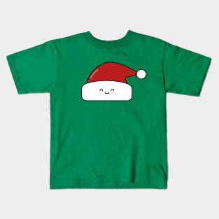 Kawaii Santa Hat Kids T-Shirt